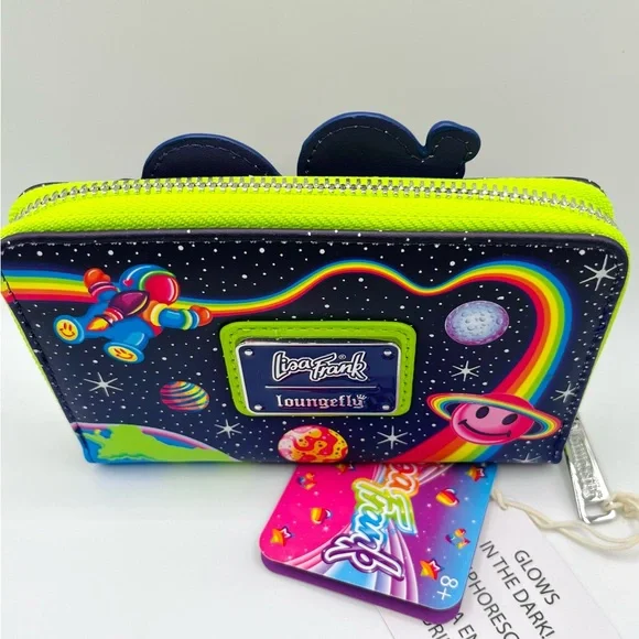 Loungefly Lisa Frank Cosmic Alien Ride Zip Around Wallet - Picture 7 of 8